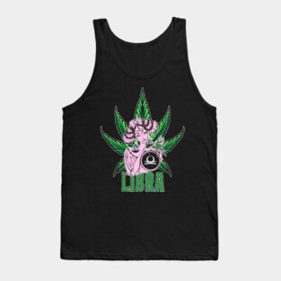 Libra Weed Shirt, Zodiac Cannabis, Libra Marijuana Shirt, Libra Gift, Libra Zodiac tee, zodiac birthday Zodiac Pot Leaf, Libra Birthday Gift Tank Top