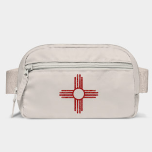 New Mexico Flag Distressed Red Bag