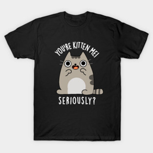 You're Kitten Me Seriously Funny Cat Pun T-Shirt