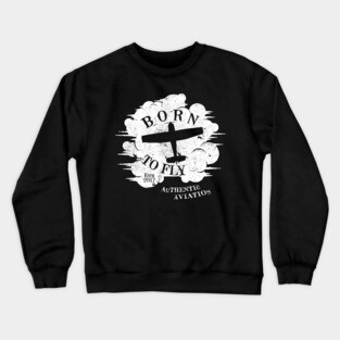 Born to Fly Vintage Design Crewneck Sweatshirt