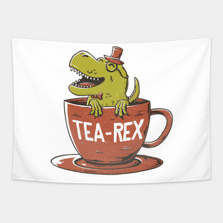 Tea-Rex - Cute Cup Dinosaur Gift Tapestry
