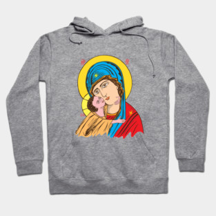 Virgin Mary and Little Christ Hoodie
