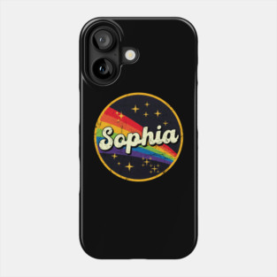 Sophia // Rainbow In Space Vintage Grunge-Style Phone Case