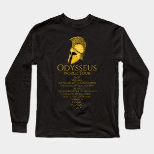 Odysseus World Tour - Ancient Greek Mythology Long Sleeve T-Shirt