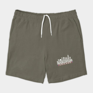 Chicago Baseball Team All Time Legends, Chicago City Skyline Shorts