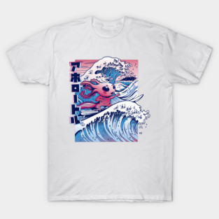Axolotl Surf Vaporwave t shirt P R t shirt T-Shirt