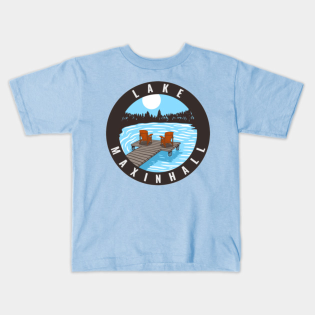 Lake Maxinhall Moon Kids T-Shirt by Camp Happy Hour