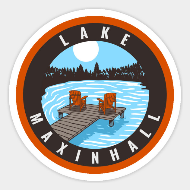 Lake Maxinhall Moon Magnet by Camp Happy Hour