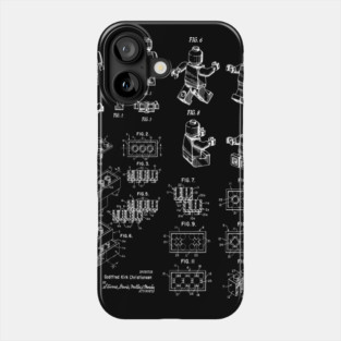 Lego Bricks And Lego Man Patent Prints Phone Case