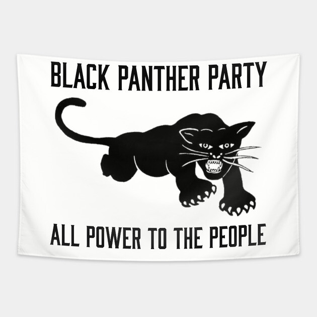 The Black Panther Party, All Power To The People, Black History, Black Lives Matter Tapestry by UrbanLifeApparel