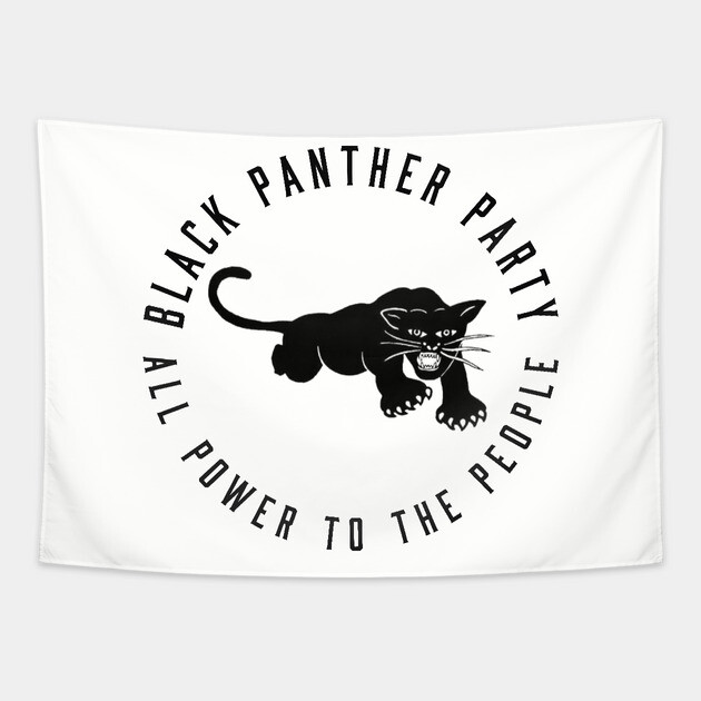 The Black Panther Party, All Power To The People, Black History, Black Lives Matter Tapestry by UrbanLifeApparel