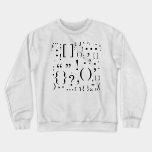 Punctuation Pattern (Black) Crewneck Sweatshirt