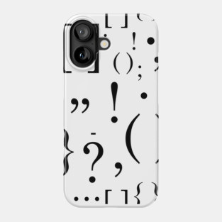 Punctuation Pattern (Black) Phone Case