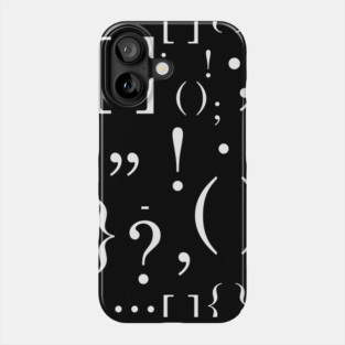 Punctuation Pattern (White) Phone Case