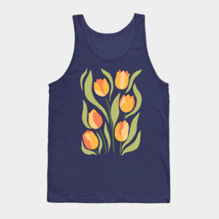 Orange Yellow Tulips Tank Top