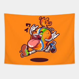 ORENGE SODA JUMP Tapestry