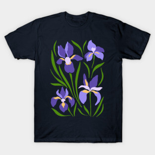 Purple Iris Flowers T-Shirt