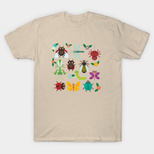 Funny insects and flowers T-Shirt
