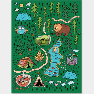 Camping Posters and Art