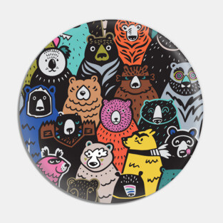 Bears Pattern Pin