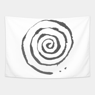 Spiral - Organic Symbol INK Tapestry