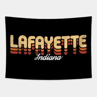 Retro Lafayette Indiana Tapestry