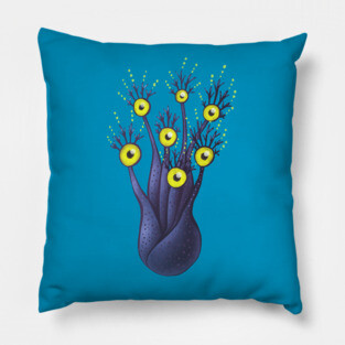 Tree Monster With Yellow Eyes Pillow