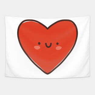 Kawaii heart Tapestry