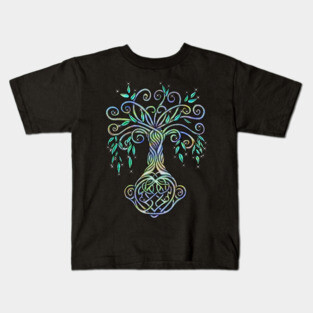 Celtic Tree of Life Multi Colored Kids T-Shirt