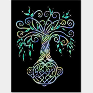 Celtic Tree of Life Multi Colored Posters and Art