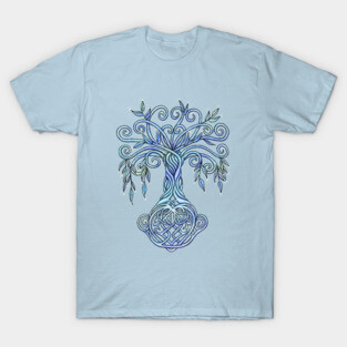 Celtic Tree of life Sky Colored T-Shirt
