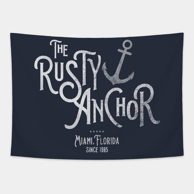 The Rusty Anchor Vintage Version Tapestry by machmigo