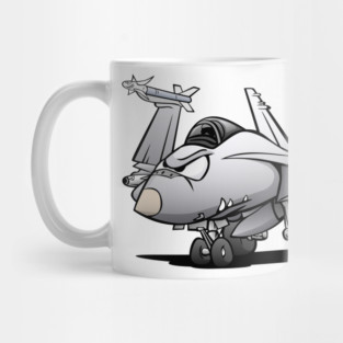 F/A-18 Hornet Fighter Jet Airplane Cartoon Mug