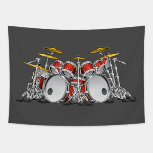 10 Piece Drum Set Cartoon Tapestry
