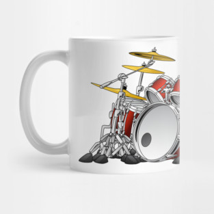10 Piece Drum Set Cartoon Mug