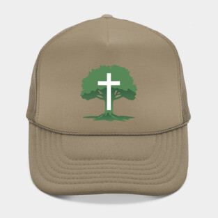 Christian Cross with Tree of Life Hat