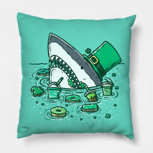 St Patricks Day Sweets Shark Pillow