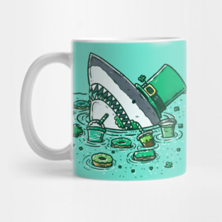 St Patricks Day Sweets Shark Mug