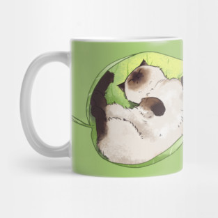 Siamese cat in leaves Mug