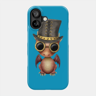 Steampunk Red Dragon Baby Phone Case