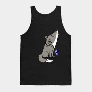 Funny Wolf Whistle Pun Cartoon Tank Top