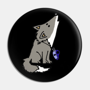 Funny Wolf Whistle Pun Cartoon Pin