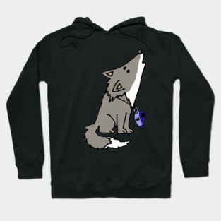 Funny Wolf Whistle Pun Cartoon Hoodie