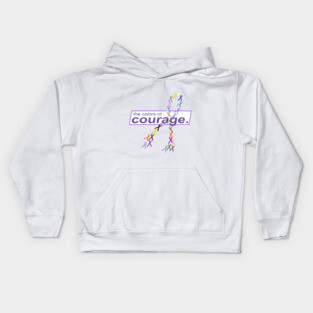 The Colors of Courage Cancer Awareness Ribbons Kids Hoodie