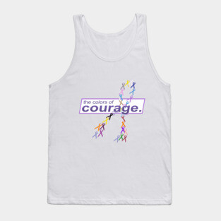 The Colors of Courage Cancer Awareness Ribbons Tank Top
