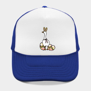 Funny Easter Bunny Ears on Gaming Goose Hat