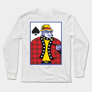 Hipster King of Spades Long Sleeve T-Shirt