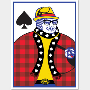 Hipster King of Spades Posters and Art