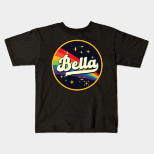 Bella // Rainbow In Space Vintage Style Kids T-Shirt