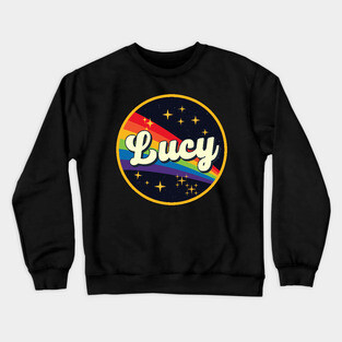 Lucy // Rainbow In Space Vintage Style Crewneck Sweatshirt